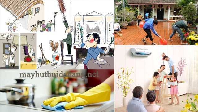 Dọn dẹp sạch sẽ, trang hoàng nhà cửa là truyền thống ngày Tết dân tộc của người Việt Nam.